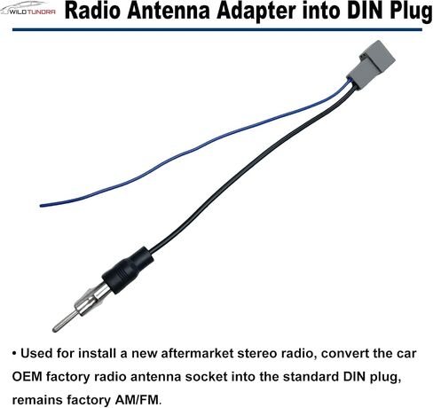 Radio Antenna Adapter Compatible with Honda Acura Mazda Aftermarket Radio Stereo Antenna Adapter for Accord Element CX-3 Integra Aftermarket Stereo Antenna Connector Replacement DIN Adaptor Cable Plug in Saudi Arabia