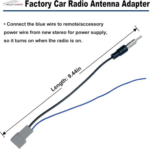 Radio Antenna Adapter Compatible with Honda Acura Mazda Aftermarket Radio Stereo Antenna Adapter for Accord Element CX-3 Integra Aftermarket Stereo Antenna Connector Replacement DIN Adaptor Cable Plug in Saudi Arabia