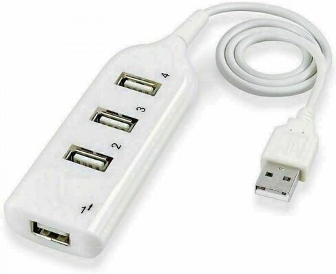 موزع USB 2.0 عالي السرعة بأربعة منافذ أبيض للكمبيوتر المحمول عالي السرعة in Kuwait
