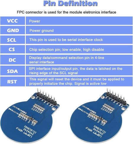3PCS 1.28 Inch Round TFT LCD Display Module in Saudi Arabia