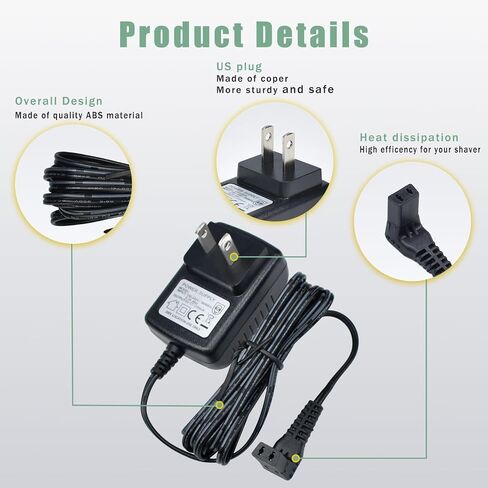 5V Power Adapter Charger for Wahl, Charger Replacement Compatible with Wahl Trimmer Models 5616L, 5701, 9818A, 9818-5001, 9864, 9870, 9884L2, 9896, 9899, SS2L, WSS3L,Trimmer Power Supply Charging Cord in Saudi Arabia