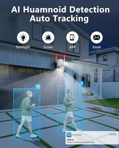 5MP Dual Lens WiFi Security Camera Outdoor Wireless Camera PT Auto Tracking in Saudi Arabia