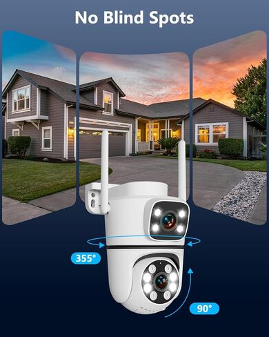 5MP Dual Lens WiFi Security Camera Outdoor Wireless Camera PT Auto Tracking in Saudi Arabia