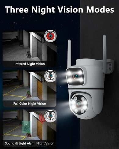 5MP Dual Lens WiFi Security Camera Outdoor Wireless Camera PT Auto Tracking in Saudi Arabia