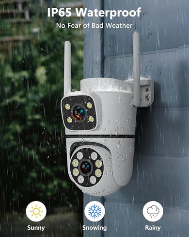 5MP Dual Lens WiFi Security Camera Outdoor Wireless Camera PT Auto Tracking in Saudi Arabia