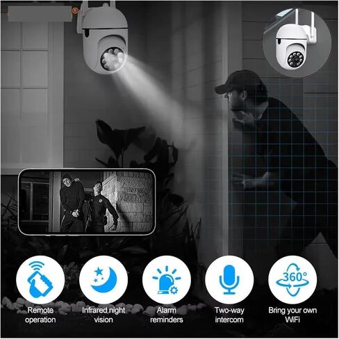 ICam365 2MP IP Camera Smart Outdoor Home Security WiFi CCTV Surveillance with Color Night Vision HD 2-Way Audio 1080P(US Plug) in Saudi Arabia