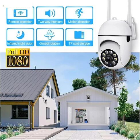 ICam365 2MP IP Camera Smart Outdoor Home Security WiFi CCTV Surveillance with Color Night Vision HD 2-Way Audio 1080P(US Plug) in Saudi Arabia