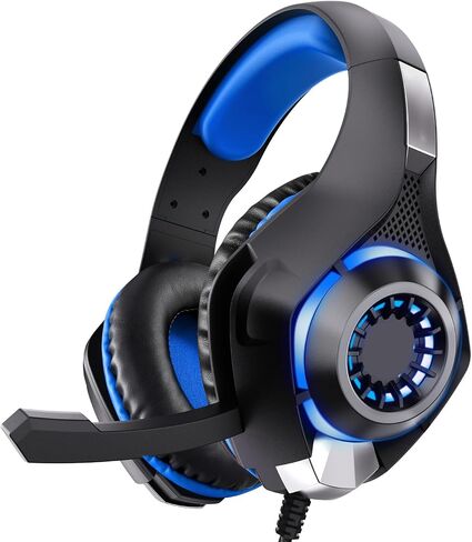 Gaming Headset with 40mm Drivers Noise Cancelling Mic (Black Blue) in Kuwait