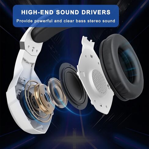 RGB Gaming Headset Over Ear Computer Headphones with 40mm Drivers in Kuwait