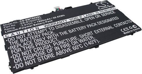XPS battery compatible with SAMSUNG Chagall Galaxy Tab S 10.5 Galaxy Tab S 10.5 LTE Galaxy TabS 10.5 LTE SM-T800 SM-T800 WiFI SM-T800NTSEXAR SM-T801 SM-T805 PN EB-BT800FBC EB-BT800FBE EB-BT800FBU in Saudi Arabia