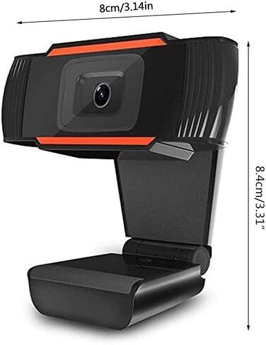 720P Computer High Definition Webcam USB Free Drive Desktop Computer Webcamera Built-in Microphone 180°Rotatable Cameras Free Drive in Saudi Arabia