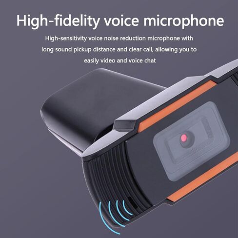 720P Computer High Definition Webcam USB Free Drive Desktop Computer Webcamera Built-in Microphone 180°Rotatable Cameras Free Drive in Saudi Arabia