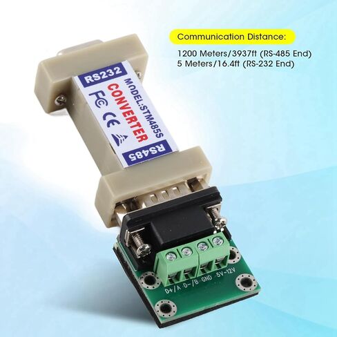 RS232 to RS485 Converter, 36 Decoders Professional Data Adapter, Signal Transmission Module with Automatic Identification, Ideal for RS485 Communication in Saudi Arabia