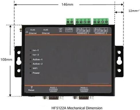 HF5122 RJ45 RS232/RS485/RS422 Serial to Ethernet eCos Serial in Saudi Arabia