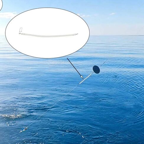 2pcs in-Line Trolling Shock Snubber with Snap & Barrel Swivel in Kuwait