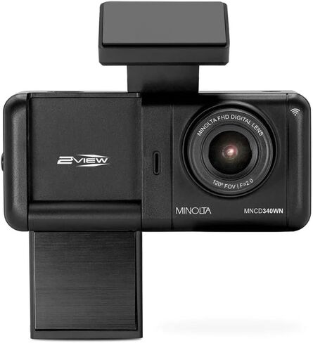 Minolta MNCD340WN 2View Dash Camera 1080P HD w/Interior Cam (Black) in Saudi Arabia