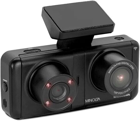 Minolta MNCD340WN 2View Dash Camera 1080P HD w/Interior Cam (Black) in Saudi Arabia