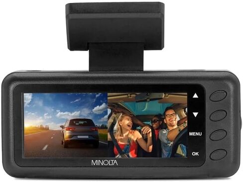 Minolta MNCD340WN 2View Dash Camera 1080P HD w/Interior Cam (Black) in Saudi Arabia