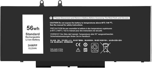 68Wh 3HWPP 03HWPP Laptop Battery Replacement for Dell Latitude 5410 5510 5501 5401 5411 5511 Precision 3541 3550 3551,Inspiron 7706 2-in-1, 17 7500 7506 2-in-1 Black 10X1J N2NLL 1VY7F 451-BCMN in Kuwait