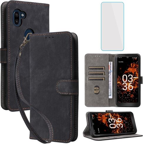 RFID Wallet Phone Case Compatible with Orbic Fun+ 4G/Fun 4G/Q10 Black in Saudi Arabia