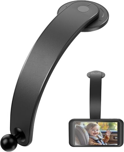 LUCKVIEW 17mm Ball Mount for Baby Car Camera - Adjustable Bendable Monitor Stand with Strong Adhesive Base, 360° Rotation, Fits Car Seat Monitor/Backup Camera/Dash Cam, Easy Install in Saudi Arabia