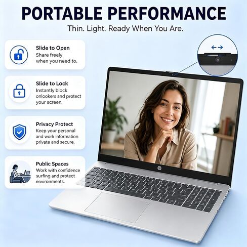 HP 2026 Edition Business Laptop, 15.6" FHD IPS Touchscreen, AMD Ryzen 7 7730U 8-Core 16-Thread Processor for Multitasking, 32GB RAM, 512GB SSD, Numeric Keypad, Camera Privacy Shutter, Windows 11 in Saudi Arabia