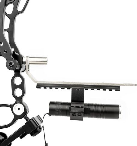 AMEYXGS Archery Picatinny Bow Accessory Mount Stabilizer Flashlight Mount Flashlight Bracket Laser Sight Stand Flashlight Holder maded Aluminum Alloy Suitable for Bows Hunting and Bowfishing in Saudi Arabia