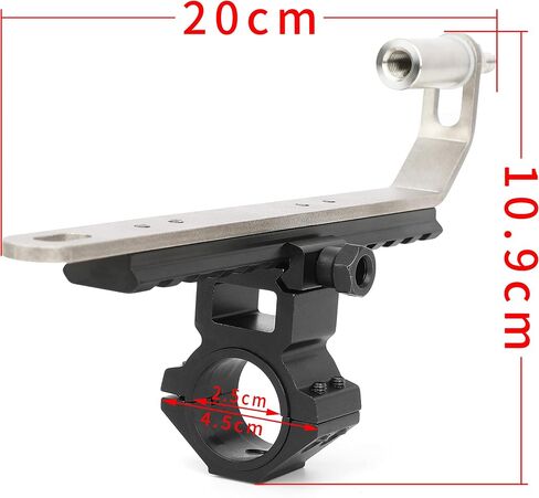 AMEYXGS Archery Picatinny Bow Accessory Mount Stabilizer Flashlight Mount Flashlight Bracket Laser Sight Stand Flashlight Holder maded Aluminum Alloy Suitable for Bows Hunting and Bowfishing in Saudi Arabia