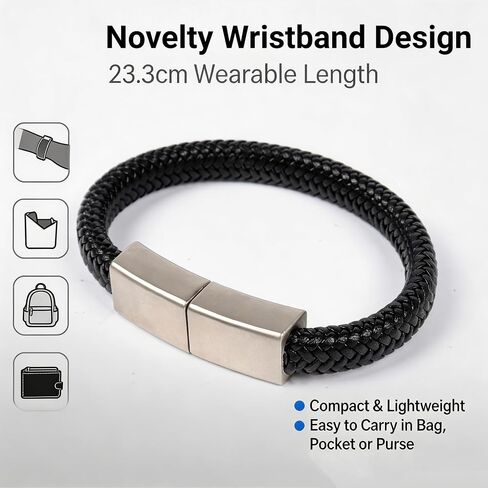 USB Flash Drive Leather Bracelet, 128GB Hidden Jump Drive Memory Stick in Saudi Arabia