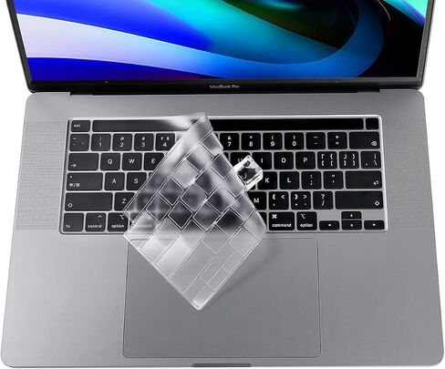 Keyboard Cover Compatible with MacBook Pro 13 inch M2 A2338 2023 2022 2021 2020 M2 M1 A2338 A2289 A2251 & MacBook Pro 16 inch A2141 2020 2019 Touch Bar & Touch ID Keyboard Protector Skin Cover, Clear in Saudi Arabia