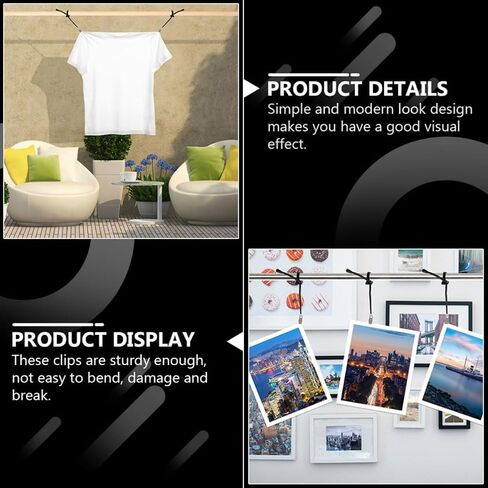4 Pcs Black Nylon Backdrop Clips with Elastic Bands for Photo Display in Saudi Arabia