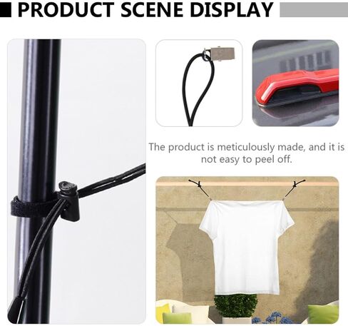 4 Pcs Black Nylon Backdrop Clips with Elastic Bands for Photo Display in Saudi Arabia