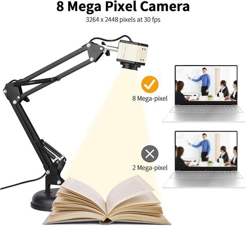 2 in 1 Document Scanner Camera & Webcam with Auto- 8 Mega-Pixel HD A3 Scan Webcam for Teacher Classroom Online Teaching in Saudi Arabia