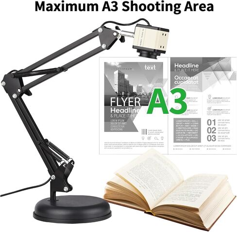 2 in 1 HD High-Definition A3 Scan Size Webcam for Teacher,Document Scanner Camera & Webcam with Auto- 8 Mega-Pixel in Saudi Arabia