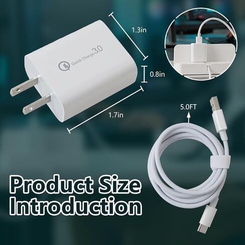 AC Power Supply Adapter Charger with 1.5m Charging Cord Compatible for Oculus Quest 2/Quest 2 Pro/Quest 1 - White in Saudi Arabia