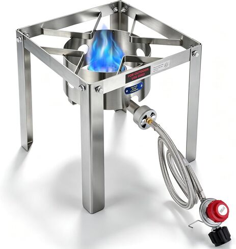 ARC Propane Burner 55,000BTU Stainless Steel Gas Camping Stove for Outdoor Cooking Camping, Turkey Fry, Crawfish Boil, Homebrewing in Kuwait