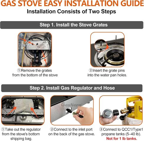 2 Burner Propane Gas Stove with Auto Ignition, 29000 BTU High-Efficiency Heavy-Duty Tempered Glass Cooktop, CSA Regulator & Hose Included, for Outdoor Camping Emergency in Saudi Arabia
