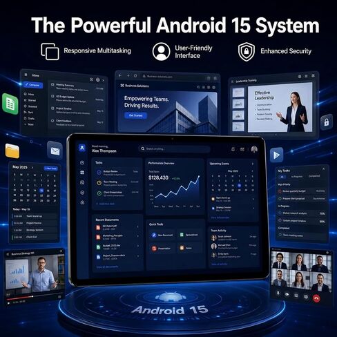 Tablet Android 15 Tablet 10.1 in: 12GB RAM + 64GB ROM/128GB Card, up to 2TB in Kuwait