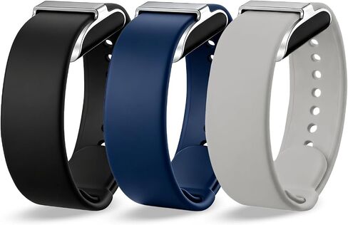 3 Pack Silicone Strap Compatible with Hume Health Band 1.0, Soft Breathable Waterproof Sport Wristband for Women Men in Saudi Arabia