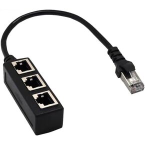 Magikl 1-2 Pack RJ45 Cable Splitter Ethernet Adapter 1 to 3 Port LAN Network Plug (1) in Saudi Arabia