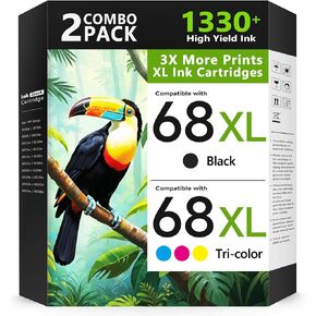 68XL 68 Ink Cartridges Black/Color Combo Pack for HP68 68XL Ink Cartridges in Kuwait