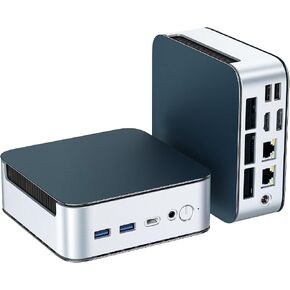Glorlin Mini PC AMD Ryzen 5300U, 16GB DDR4 512GB NVMe SSD, Triple 4K HDMI/DP/Type-C, WiFi 6 BT5.3, Dual 2.5G LAN, Expandable to 64GB/4TB, Small Desktop Computer Micro PC for Office, Home, Media in Saudi Arabia
