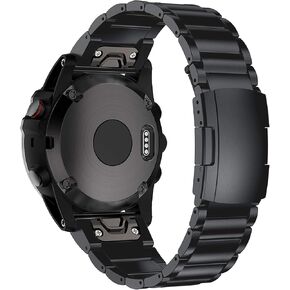 for Garmin Fenix 8 51mm/7X/6X/5X Plus Band, 26mm Titanium Metal Quick Release Easy Fit Watch Bands with Double Button Clasp for GarminEnduro 2 / Descent Mk2i / Tactix 7 Pro Smartwatch in Saudi Arabia
