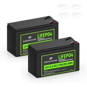 قطعتان من بطارية LiFePO4 ذات الدورة العميقة بقوة 12 فولت و7 أمبير في الساعة، حتى 5000+ دورة عميقة in Kuwait