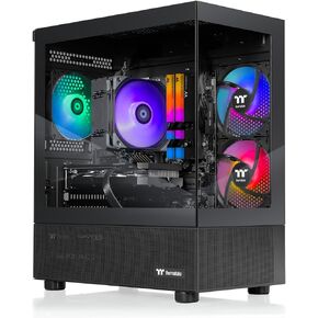 Thermaltake LCGS View 5776-170 Gaming Desktop (AMD Ryzen™ 7 5700, AMD Radeon™ RX 7600, 16GB DDR4 3200Mhz Memory, 1TB NVMe M.2, 650W PSU, WiFi, Windows 11) V17B-B550-R76-LCS in Kuwait