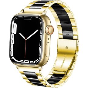 DEALELE Bands Compatible with Apple Watch 49mm 46mm 42mm 45mm 41mm 44mm 40mm 38mm, Solid Stainless Steel Metal Strap for iWatch Series 11/10 / 9/8 / 7/6 / 5/4 / 3 / SE/Ultra Women Men in Saudi Arabia