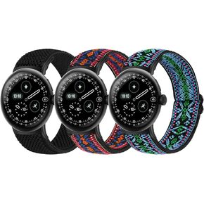 WolliLe Stretchy Nylon Bands Compatible with Google Pixel Watch 4/3 41mm/Pixel Watch 2/1 Bands for Women Men, Adjustable Elastic Sport Straps Replacement Wristbands in Saudi Arabia