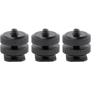 3 Pcs Hot Shoe Adapter with 1/4 Inch Screw Mount Aluminum Alloy in Kuwait