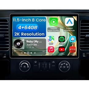 11.5 Inch 8 Core 4GB+64GB Car Radio Stereo for Chevy Silverado 1500/2500/3500 & GMC Sierra 2014-2018, 2K Touchscreen Android 13 Head Unit with Wireless CarPlay & Android Auto, AHD Backup Camera, SWC in Saudi Arabia