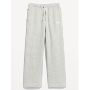 Old Navy Mid-Rise Baseline Fleece Wide-Leg Sweatpants - Heather Grey in Kuwait